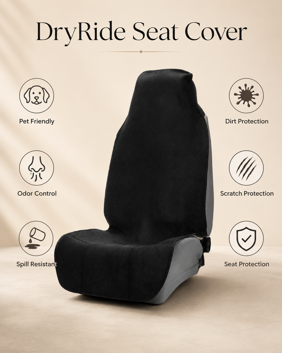 DryRide Seat Cover | Waterproof Car Seat Protector