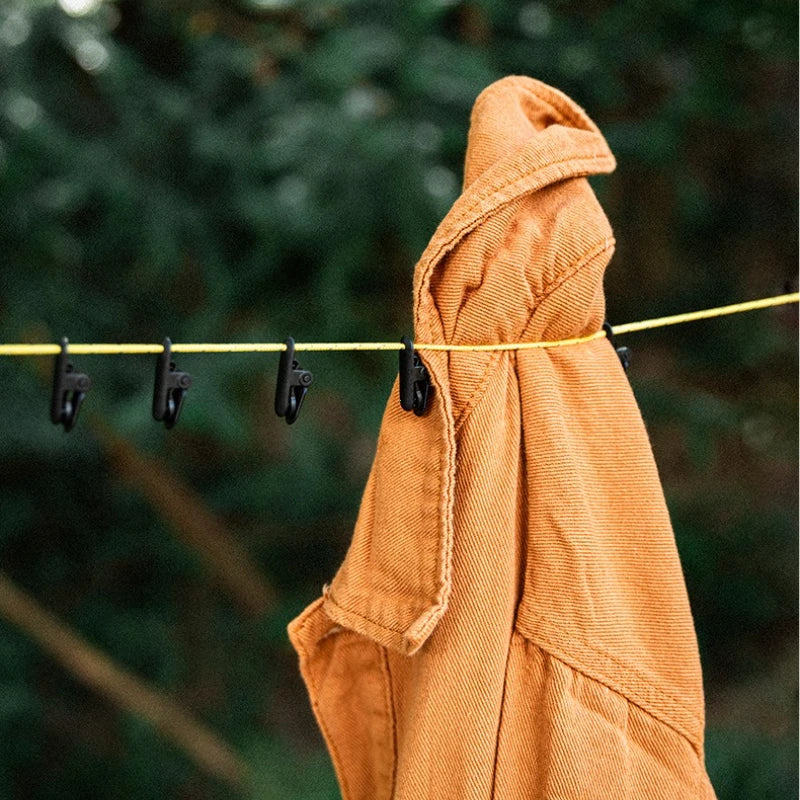 Outdoor Clothesline Portable Storage Lanyard Adjustable Windproof Camping Clothesline Drying Line Camping Accessories For Hiking