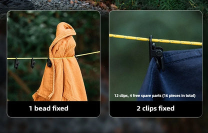 Outdoor Clothesline Portable Storage Lanyard Adjustable Windproof Camping Clothesline Drying Line Camping Accessories For Hiking