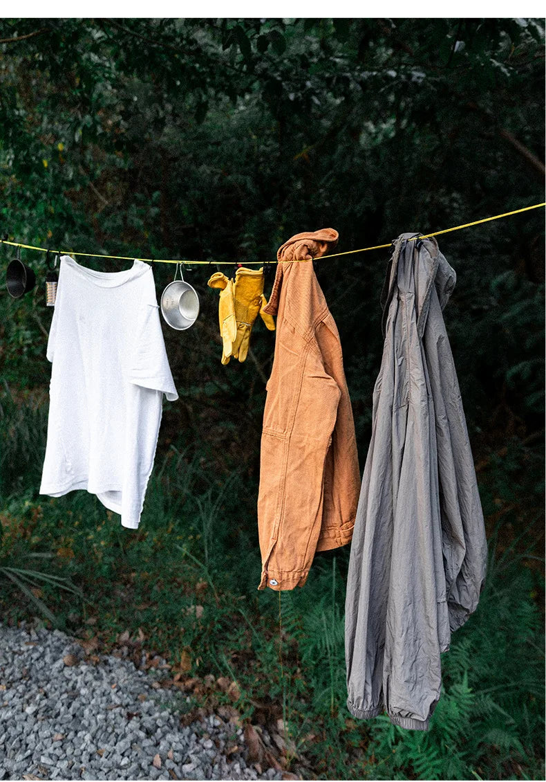 Outdoor Clothesline Portable Storage Lanyard Adjustable Windproof Camping Clothesline Drying Line Camping Accessories For Hiking