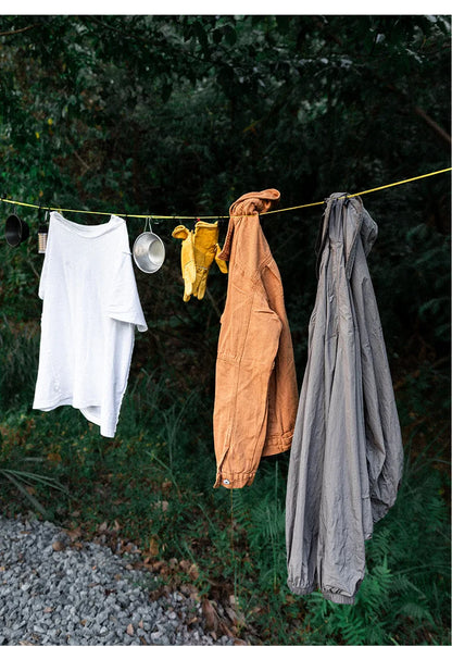 Outdoor Clothesline Portable Storage Lanyard Adjustable Windproof Camping Clothesline Drying Line Camping Accessories For Hiking